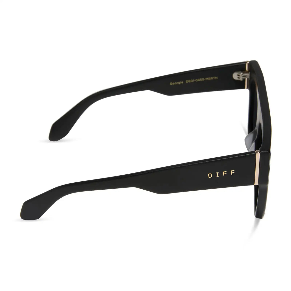 GEORGIE - MATTE BLACK + RED HOT SUMMER MIRROR SUNGLASSES