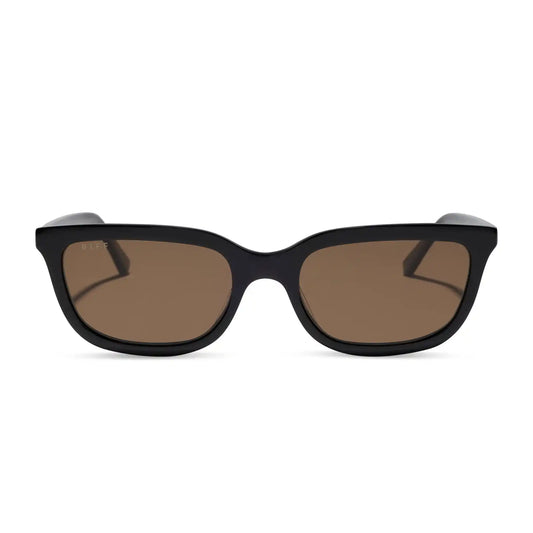 HANNAH - BLACK + BROWN + POLARIZED SUNGLASSES