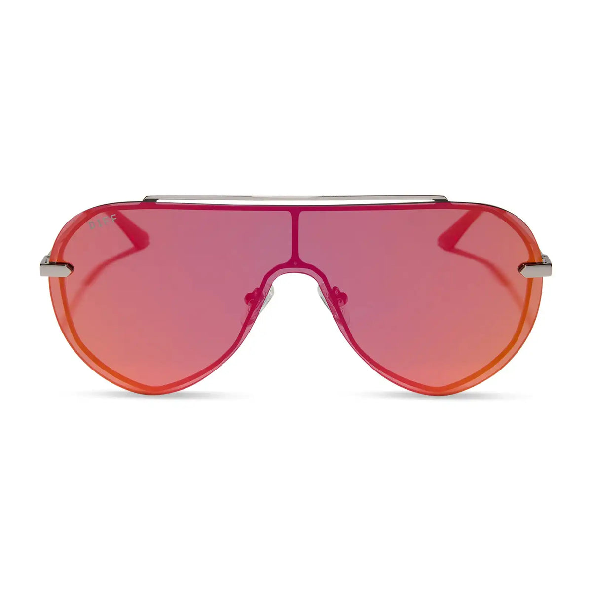 IMANI - GUNMETAL + RED HOT SUMMER MIRROR SUNGLASSES