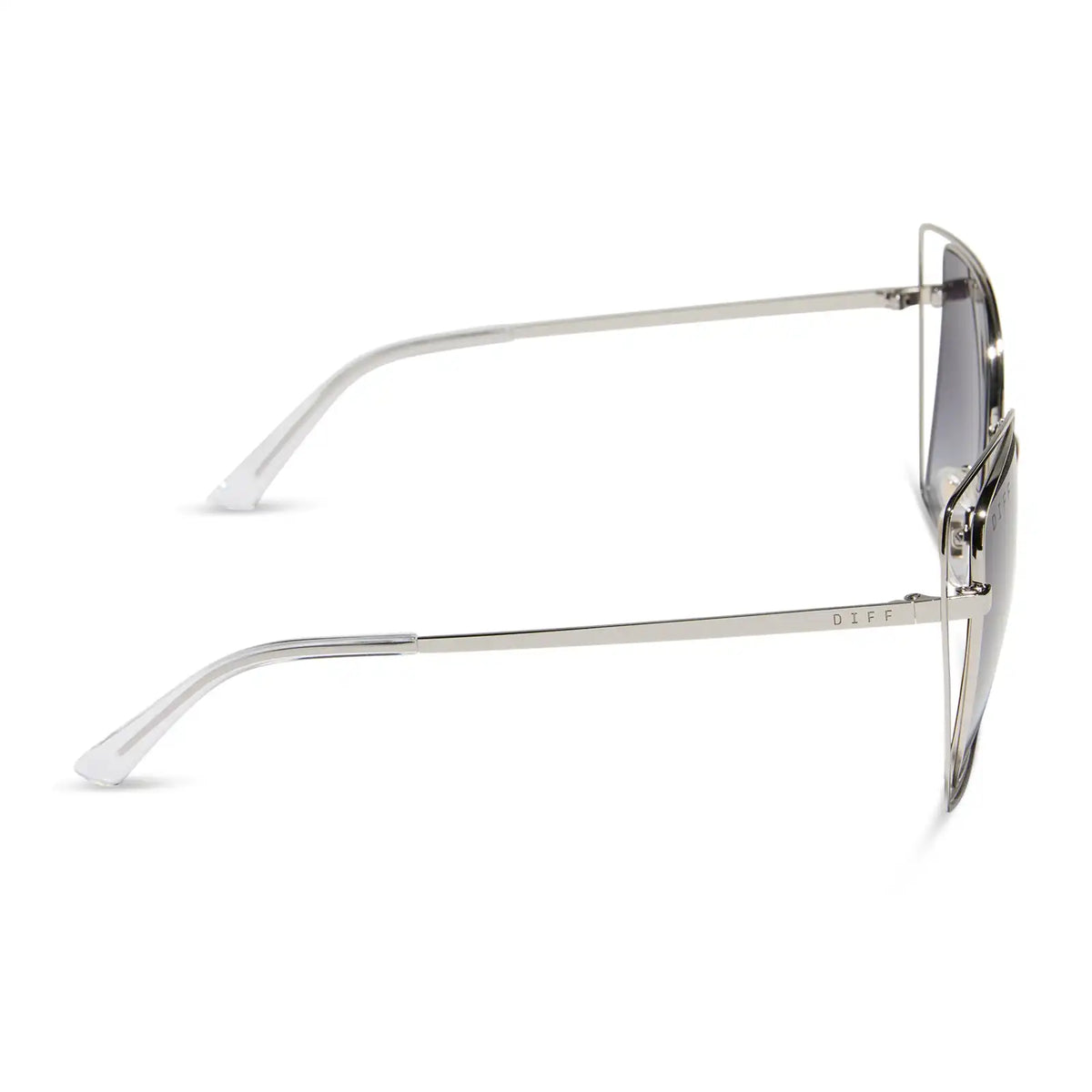 JACQUELINE - SILVER + GREY GRADIENT SUNGLASSES
