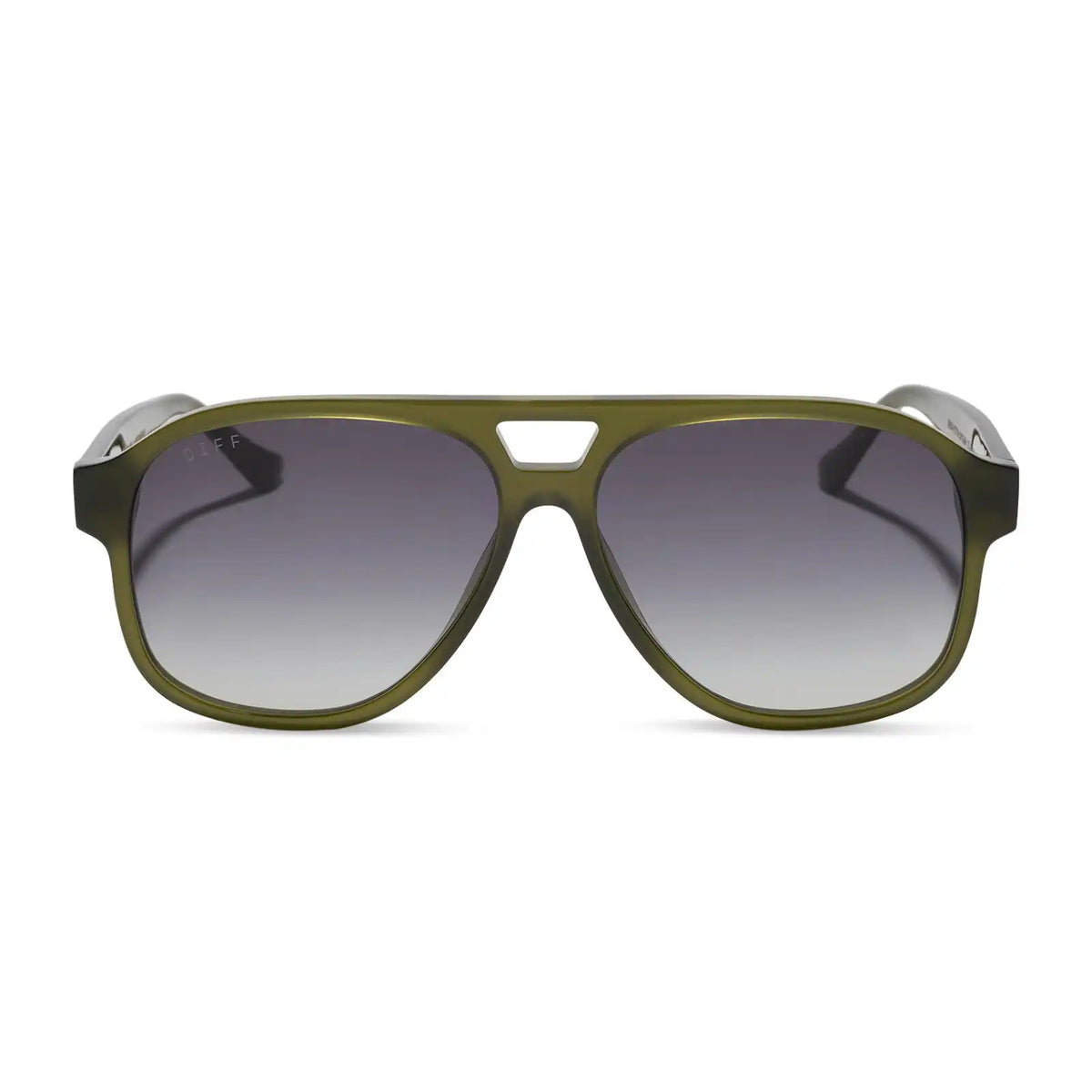 NASH - MILKY OLIVE + GREY GRADIENT SUNGLASSES
