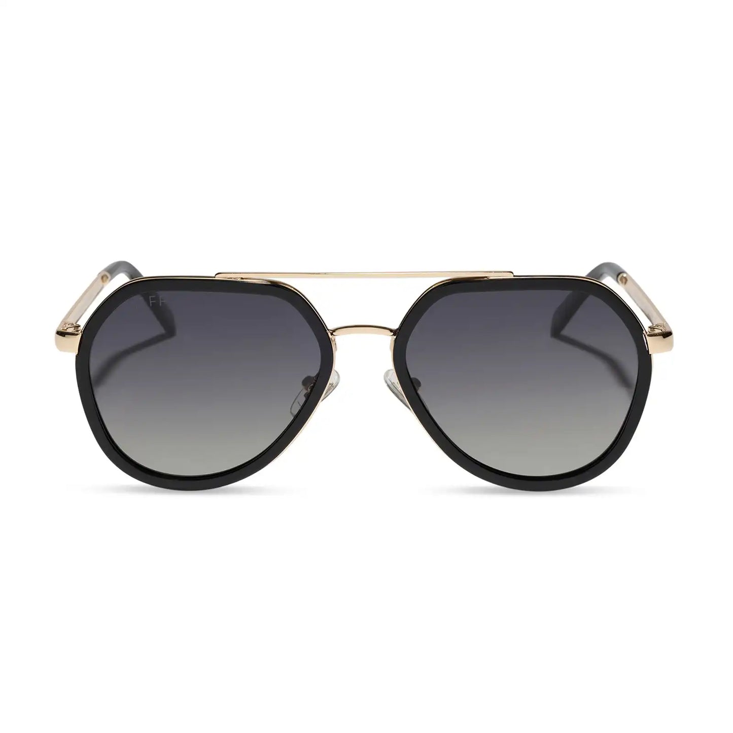 DRMTLGY - JOEY + BLACK + GOLD METAL + GREY GRADIENT + POLARIZED SUNGLASSES