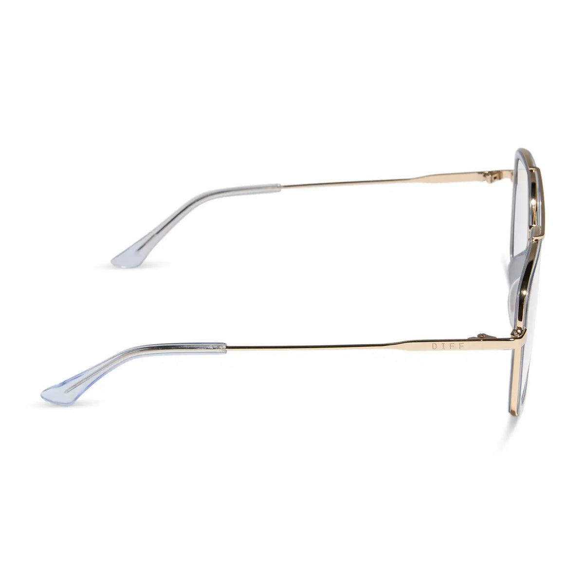 JORDAN - GOLD + CLEAR CRYSTAL TEMPLE TIPS + GLASSES