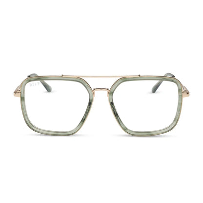 JORDAN - MATCHA + GOLD + GLASSES