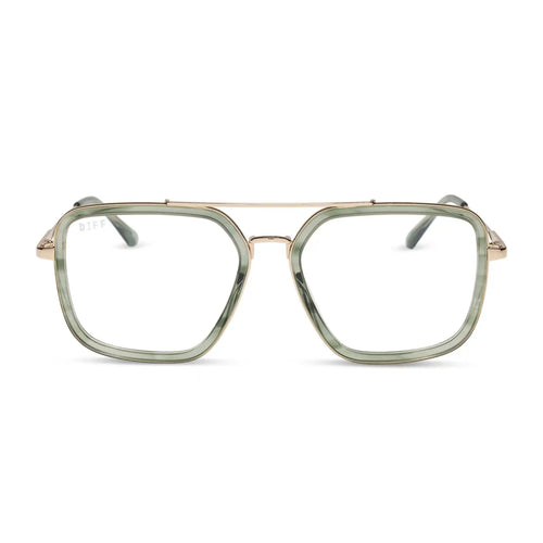JORDAN - MATCHA + GOLD + GLASSES