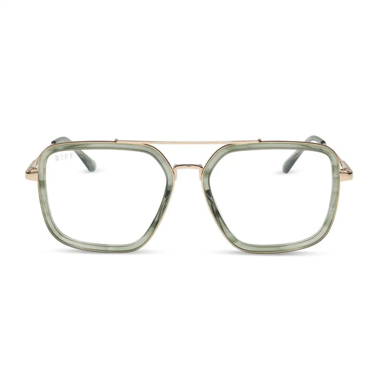 JORDAN - MATCHA + GOLD + GLASSES