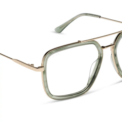 JORDAN - MATCHA + GOLD + BLUE LIGHT GLASSES