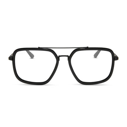 JORDAN - MATTE BLACK + BLACK TEMPLE TIPS + GLASSES