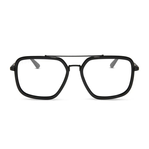 JORDAN - MATTE BLACK + BLACK TEMPLE TIPS + GLASSES