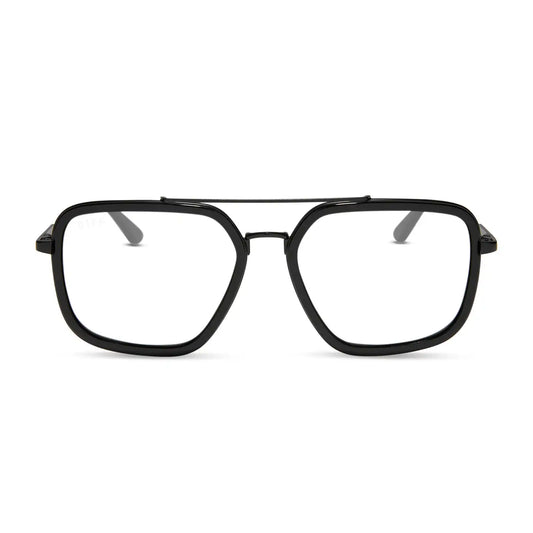 JORDAN - MATTE BLACK + BLACK TEMPLE TIPS + GLASSES