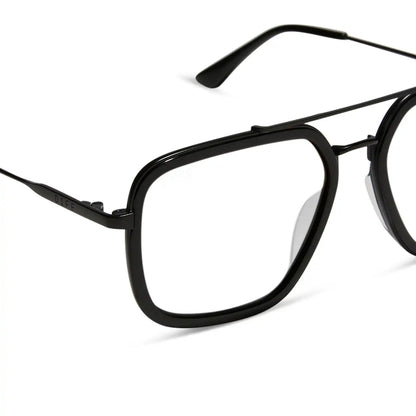 JORDAN - MATTE BLACK + BLACK TEMPLE TIPS + GLASSES