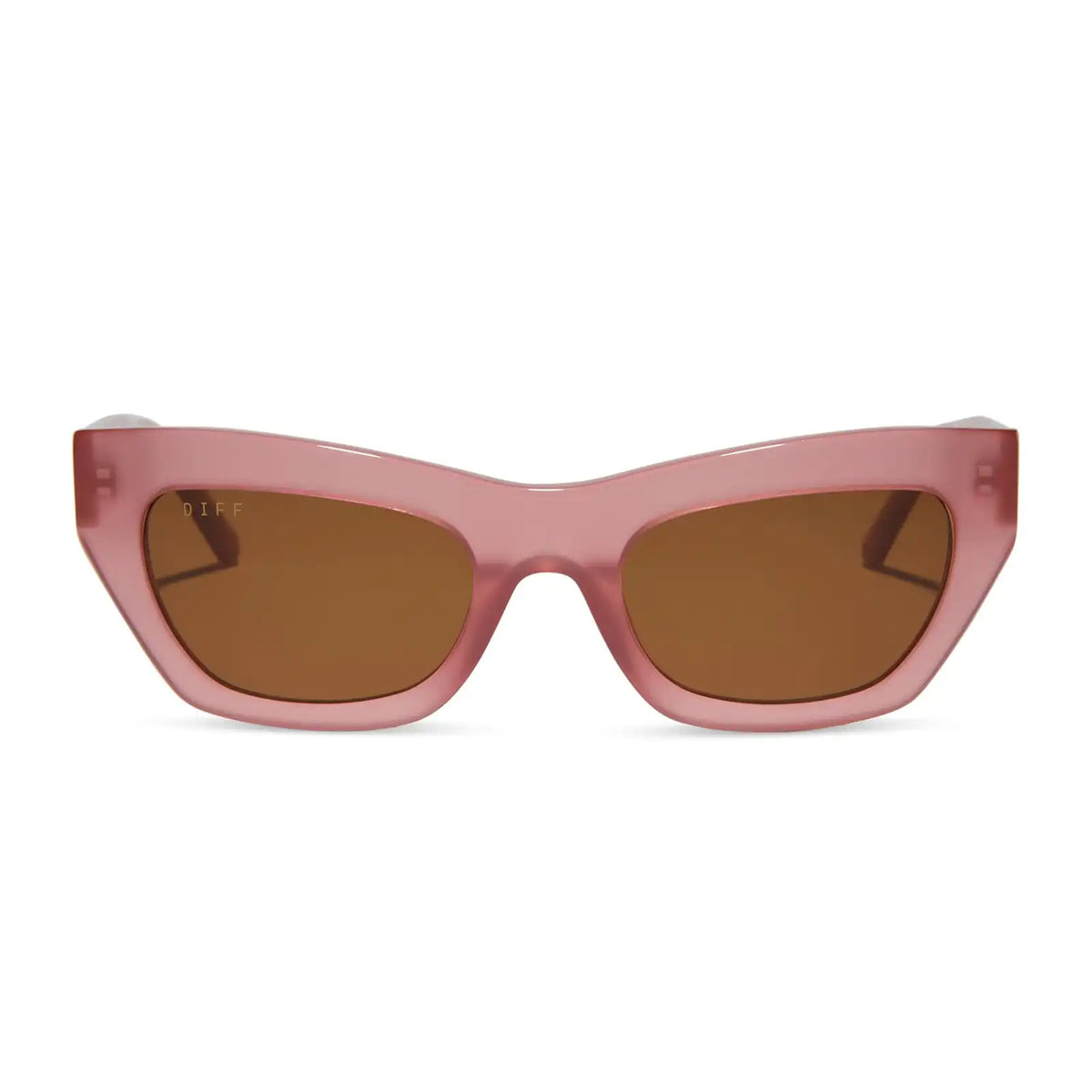 KATARINA - GUAVA + BROWN SUNGLASSES