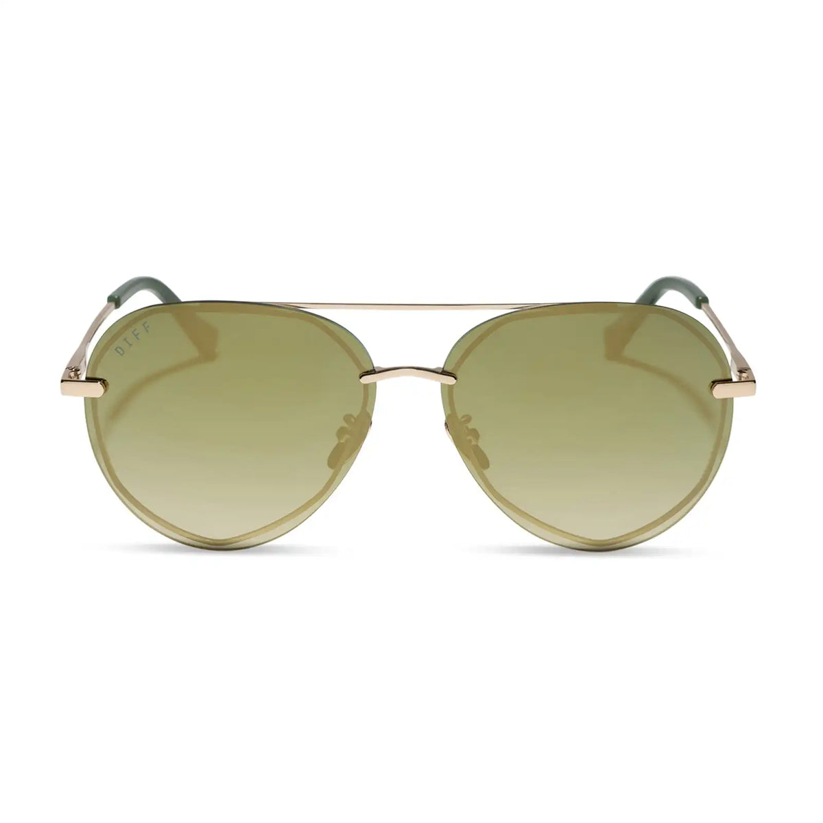 LENOX - GOLD + ALOE GREEN GRADIENT + LIGHT GOLD FLASH + POLARIZED SUNGLASSES