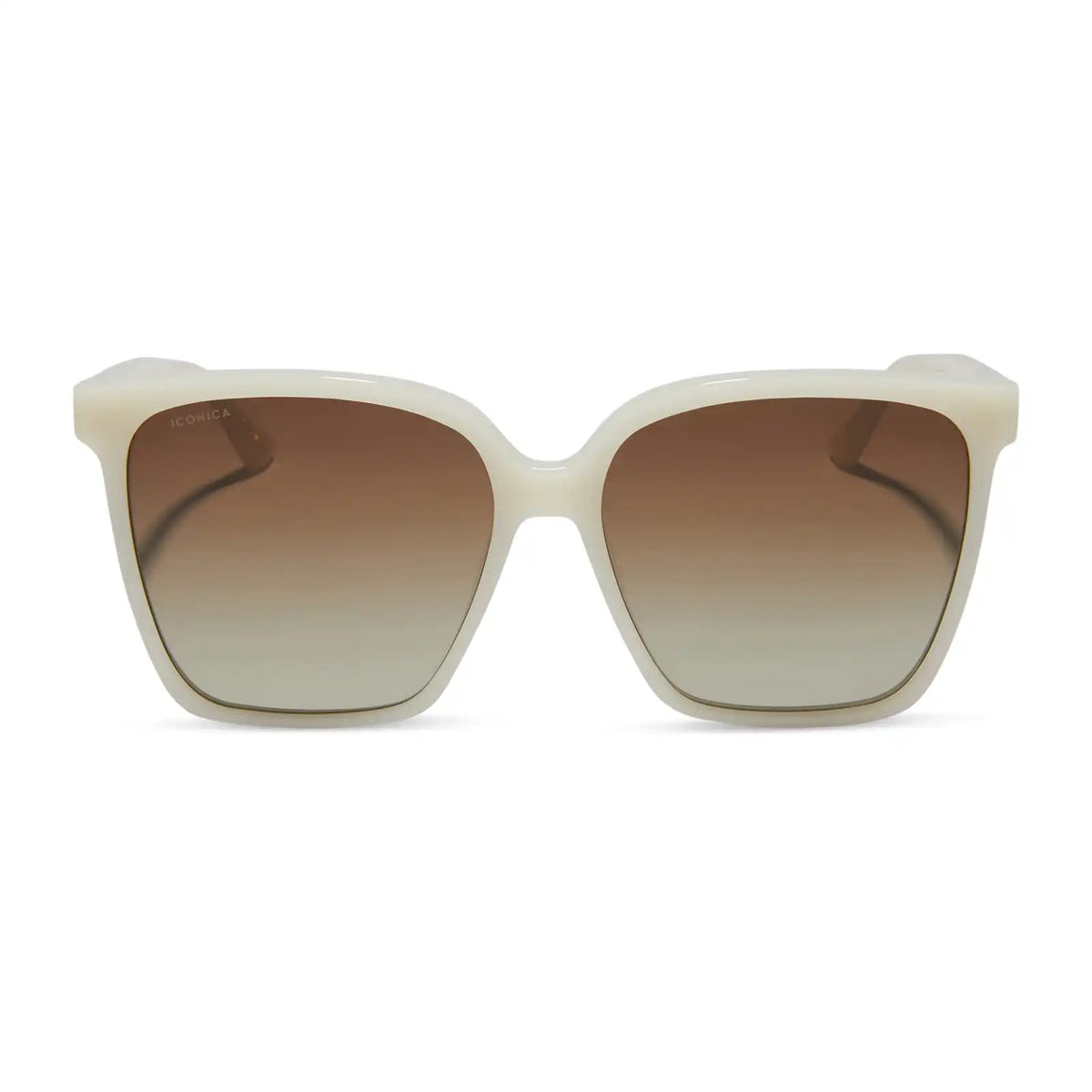 NAOMI - MERINGUE + BROWN GRADIENT + POLARIZED SUNGLASSES