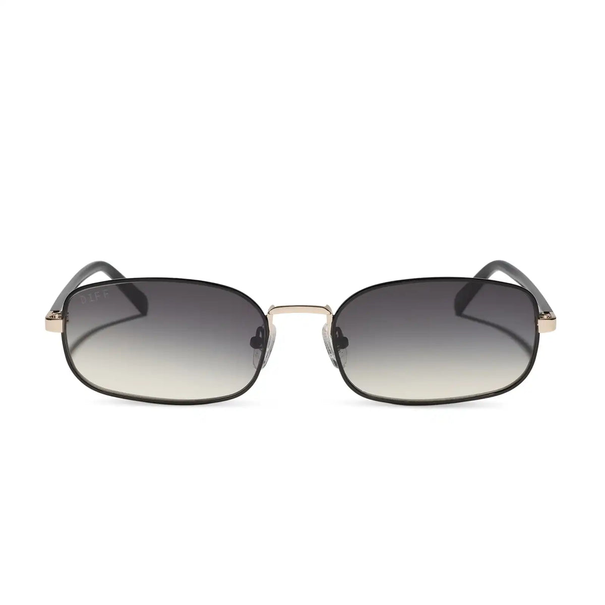 TRINITY - BLACK + GOLD + BLACK TEMPLES + GREY GRADIENT SUNGLASSES