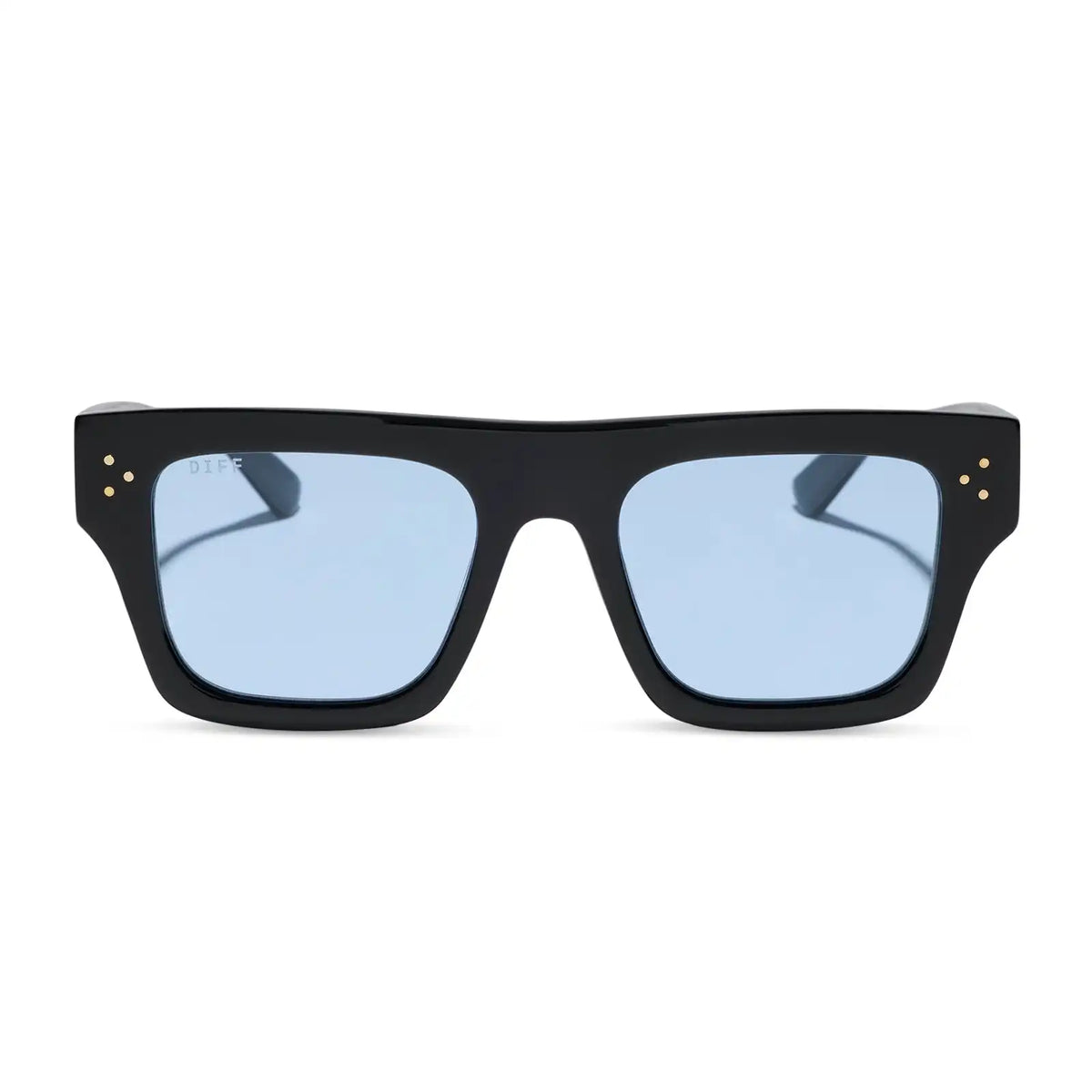 ROBERTS - BLACK + LIGHT BLUE TINT SUNGLASSES