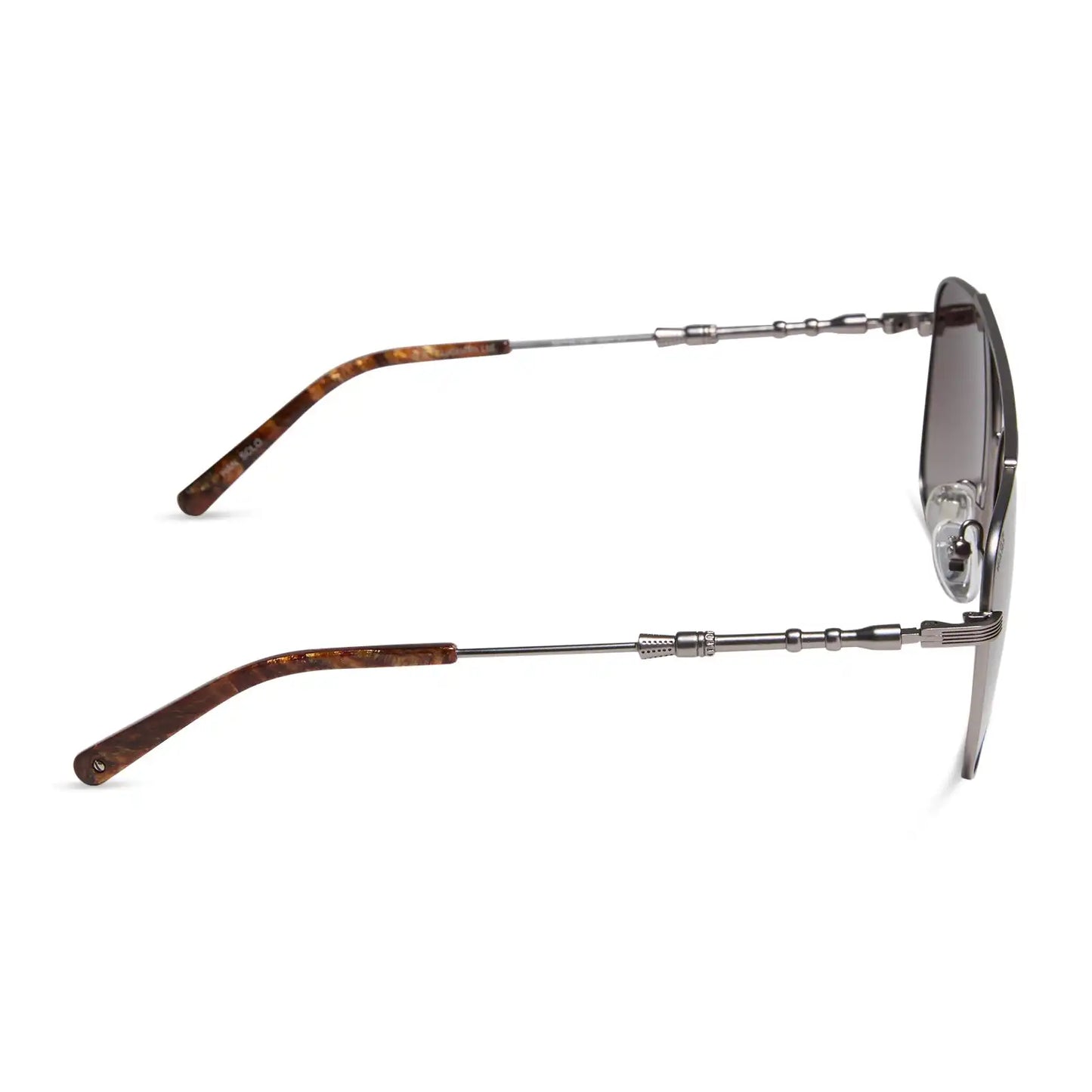HAN SOLO™ 2.0 - BRUSHED DARK BLASTER GREY METAL + BROWN GRADIENT + POLARIZED SUNGLASSES