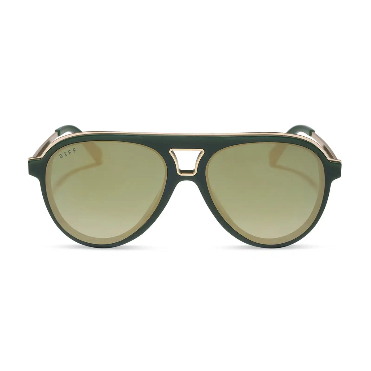 TOSCA III - FAIRWAY GREEN + ALOE GREEN GRADIENT + LIGHT GOLD FLASH SUNGLASSES