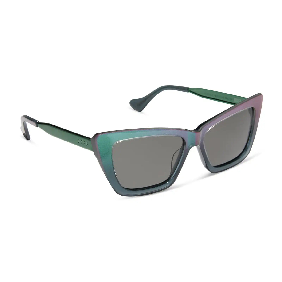 ELPHABA EMERALD - ENCHANTING EMERALD TO BLACK + SHADOWY GREY SUNGLASSES