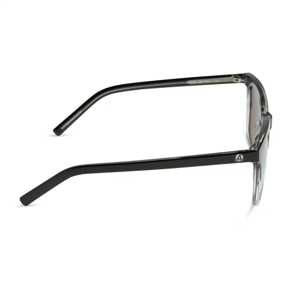 MR. FANTASTIC™ - RETRO BLACK TO CLEAR GRADIENT + QUANTUM BLUE MIRROR + POLARIZED SUNGLASSES