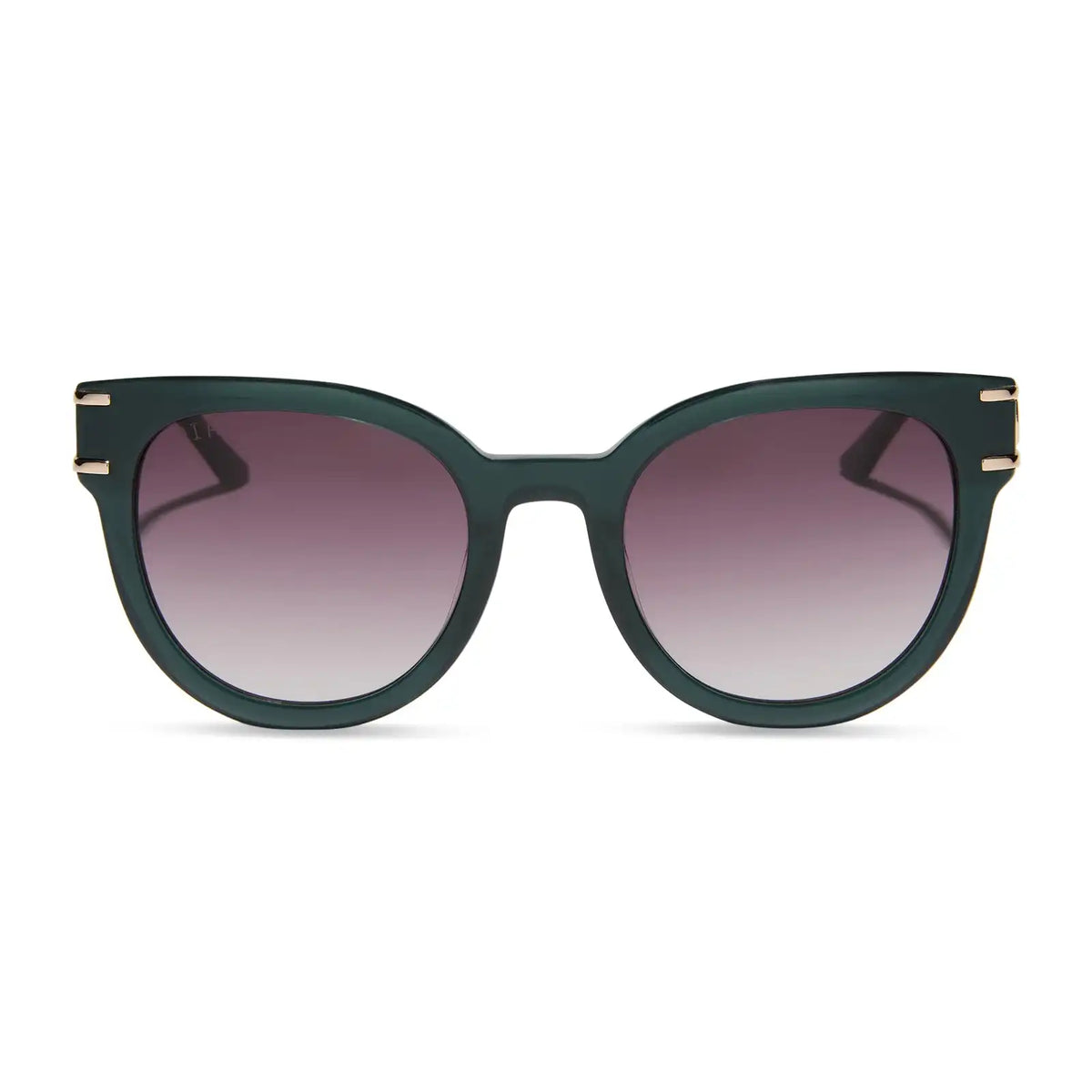 ANNA - RICH EMERALD + ROYAL PURPLE GRADIENT SUNGLASSES