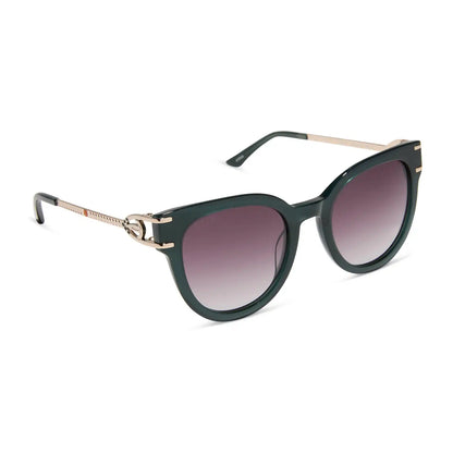 ANNA - RICH EMERALD + ROYAL PURPLE GRADIENT SUNGLASSES