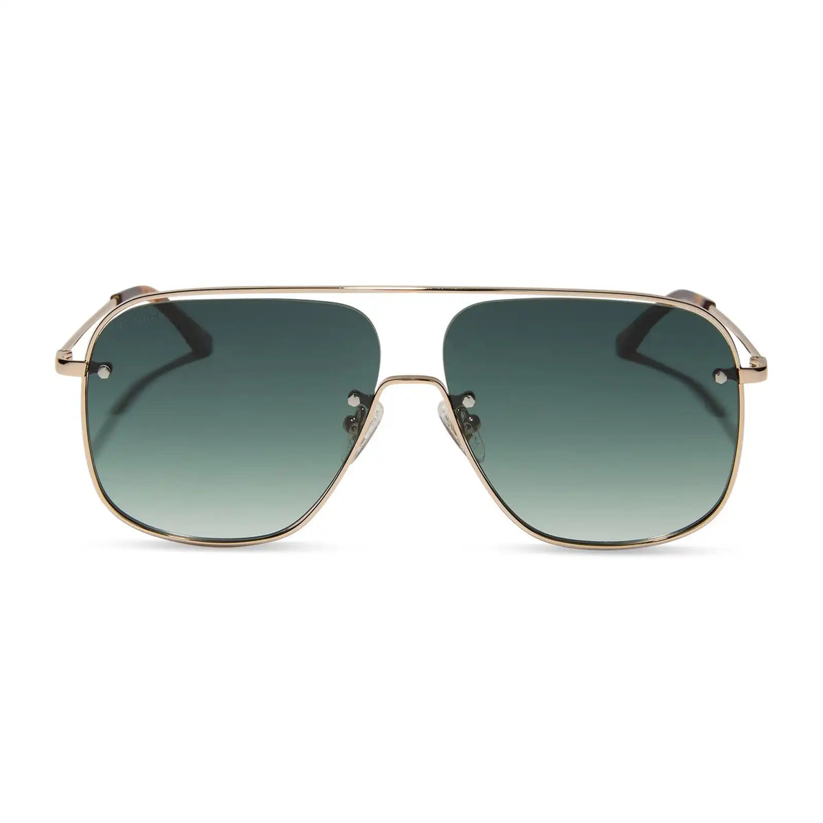 CYNTHIA - GOLD + RICH TORTOISE TEMPLE TIPS + G15 GRADIENT + POLARIZED SUNGLASSES